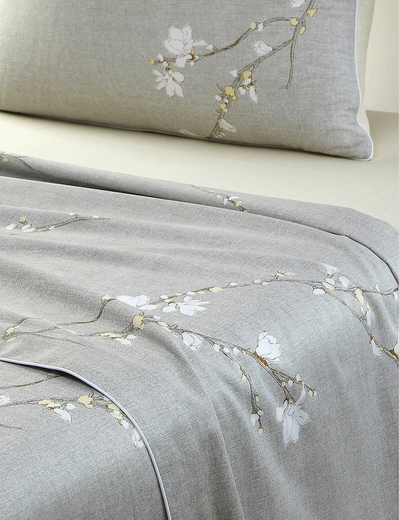 Hugo Boss Almond Flowers Floral-print Cotton Double Flat Sheet 240cm X 300cm
